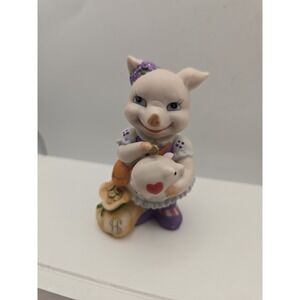 Vtg 1994 BC Bronson Collection Pig Newborn Baby, 3.5" Multicolor